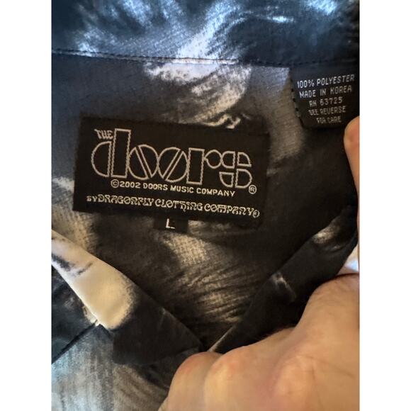 Vintage 2002 The Doors Oversized L AOP Polyester Button Up Short Sleeve - Picture 2 of 6